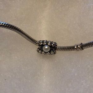 Pandora shell and pearl charm